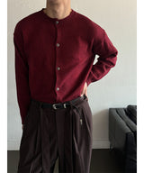 [CROP FIT]ラウンドネックニットクロップカーディガン(6color)