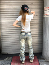 スモーキーウォッシュドジッペードパンツ