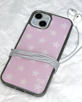 [made] soda jelly star pink phone case (epoxy silver bumper) 