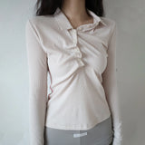 【MADE】pop stitch t, pink beige