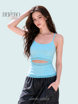 Edge Open Lace Sleeveless Top