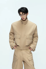 Deconstructed Utility Cropped Jacket