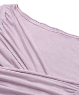 WRAP TIE BOATNECK TOP_Lavender