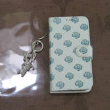 Rose Rose Dot Til Blue Turquoise Vintage Diary Leather Card wallet Phone case
