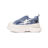 KILLWINNER away from the fire series canvas shoes blue height thick-soled casual shoes couple model