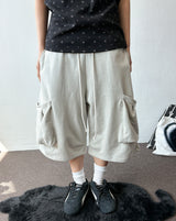 Pla West Fold Cargo Terry Bermuda Shorts 3color