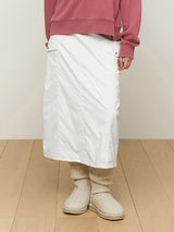 COLLECTION SOFT VELVET WOVEN LONG SKIRT [WHITE]