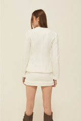 Carrie tweed skirt - ivory 
