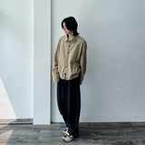 Drawstring Buttoned Balloon Pants