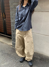 Hiche Stripe Basic Pocket Shirt