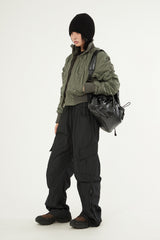Casual metal glossy backpack