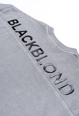 BBD 隠しスローガン ピグメント Tシャツ (グレー)