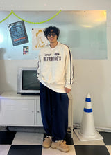 デトロイトエンブロイダードVネックセーター 2COLOR