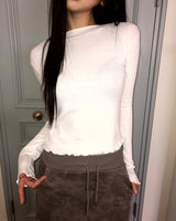 リールフリースフリルTシャツ