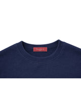 ロザリーレースリボンプリント半袖Tシャツ ネイビー