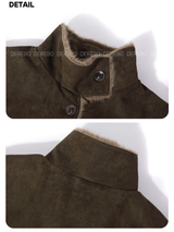 Modern Warm Suede Mustang Long Coat