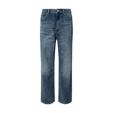 ICE BLUE HOT-FIX RHINESTONE CRINKLE WHISKER BOOTCUT JEANS