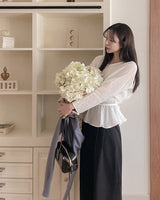 Frill see-through blouse