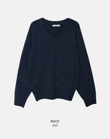 Basic Wool V-neck Loose Knit (5color)