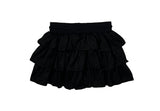 Latte Suede Tiered Mini Skirt