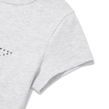メルティングチェリープリンテッドクロップTシャツ【グレー】