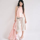 Dot layered top - peach