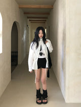 リブネオプレンミニマルショートパンツ