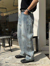 Dade incision denim pants