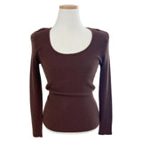 Daily Hug Soft Square Neck Golji ニット長袖Tシャツ (4 Colors)