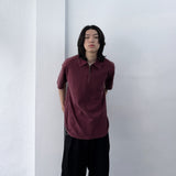 ウォッシュドハーフジップポロTシャツ