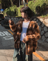 Bear brush mohair cardigan