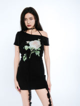 LACE LINED DRESS [BLACK]
