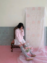 [by LILLOVE] cherry blossom tweed jacket