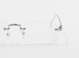 No.0834 geekchic silver glasses