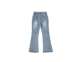 Yeooh Cat Washing Denim Low Bootcut Pants