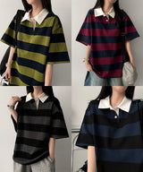 オークルカラーラグビープライスカラーショートスリーブTシャツ