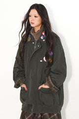 Retro washed denim barn jacket