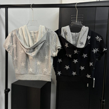 Star crop hood zip up(2color)