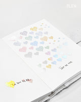 PET Aurora Foil Hearts Kiss Cut Tape