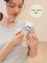 [SET] Cosymosy スーパースター ホワイトキャット キーリング