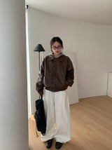 Bepos Rivet Cotton Balloon Wide Pants