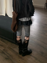 bibi stripe biker shorts