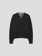 LMN レイヤード3ボタンラウンドニットウェア(4 colors)