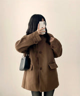イズネックバックルポイントキルテッドハーフコート