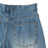 Fire Rose Bermuda Denim Pants Blue