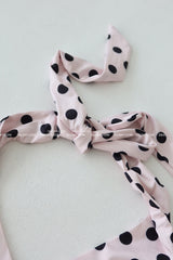 Ribbon Polka Dot Halterneck Sleeveless