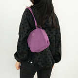 square suede bag _purple