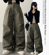 Lec Pintuck Metal Stud Parasuit Pants