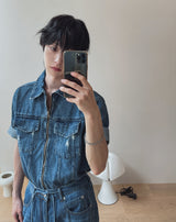 Ute Vintage Crop Short Sleeve Denim Jacket