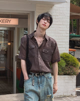 Rodin Wrinkle Two-Pocket Short Sleeve Shirt